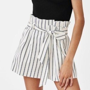 Zara high waisted white shorts